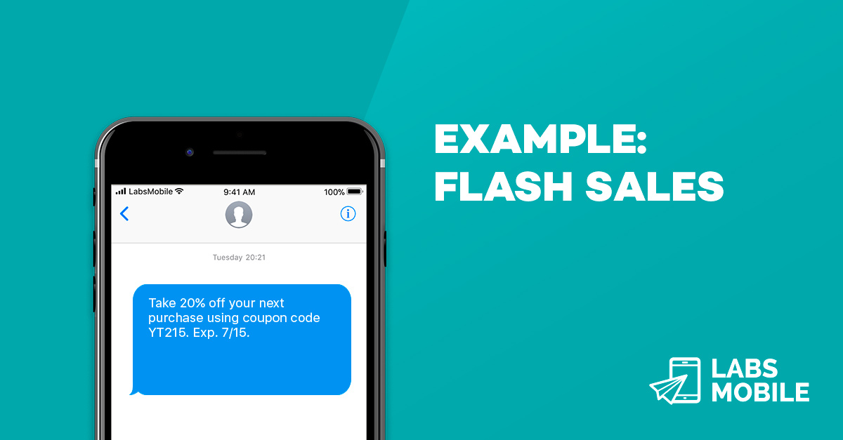 flash sales SMS