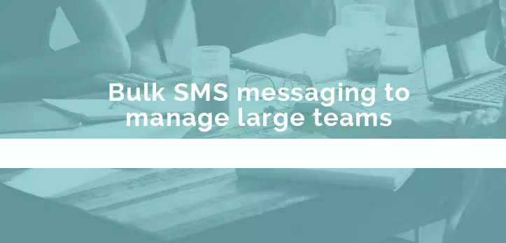 Article Bulk SMS messaging to manage large teams