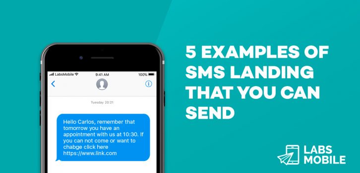 5 examples of SMS Landing that you can send 