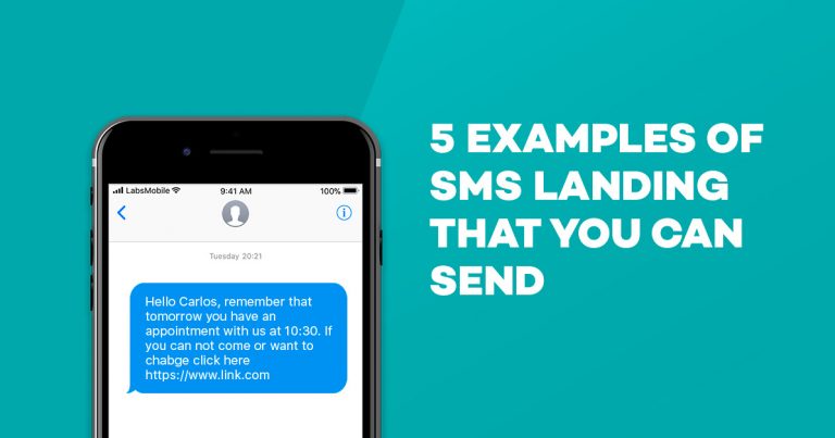 5 examples of SMS Landing that you can send 768x403
