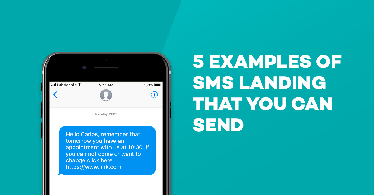 5 examples of SMS Landing that you can send