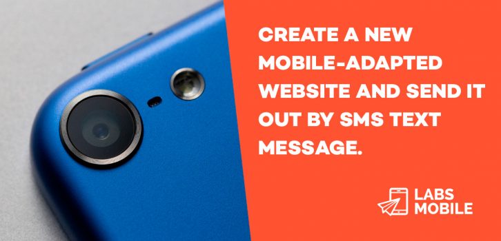 Create a new mobile adapted website and send it out by SMS text message. 
