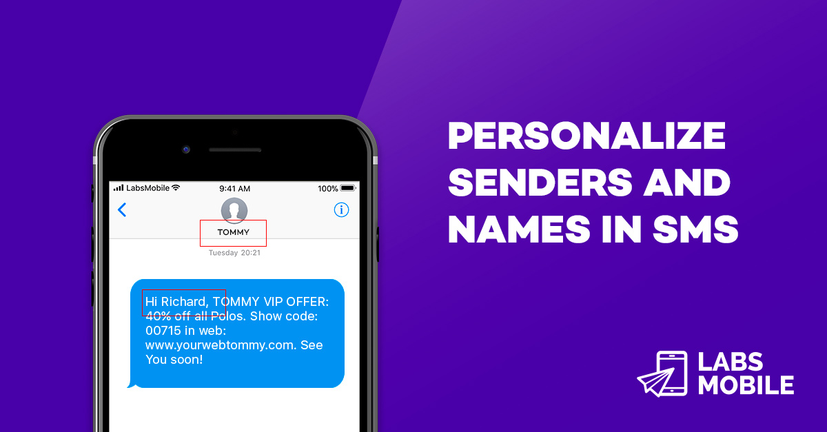 Personalize sms