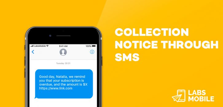 collection notice sms 