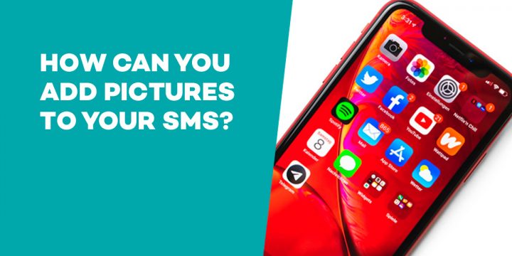 How can you add pictures to your SMS 
