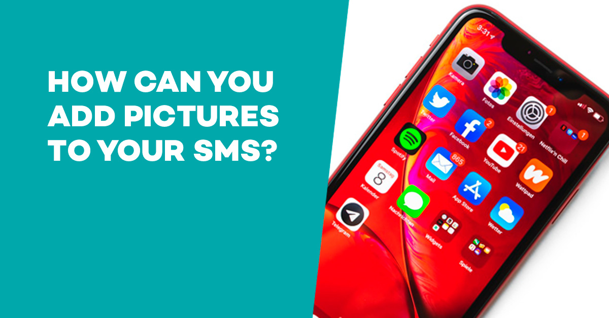 How can you add pictures to your SMS