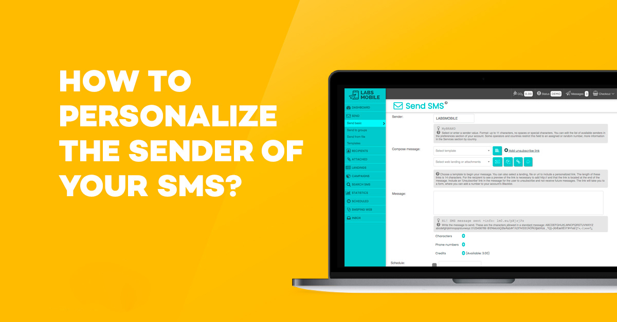 How to personalize the sender of your SMS