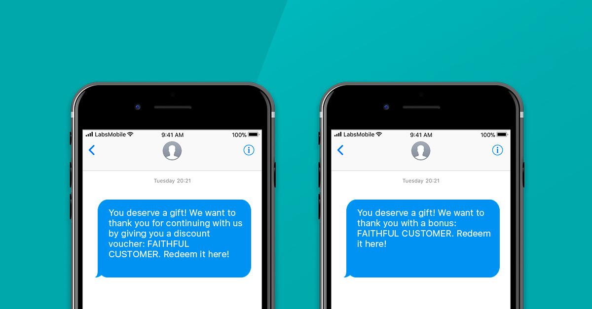 Earn characters in your SMS Copy