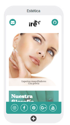 sms landing para centro de belleza